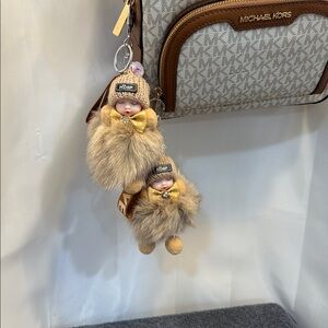 Baby Tan Fur Key & Card Holder